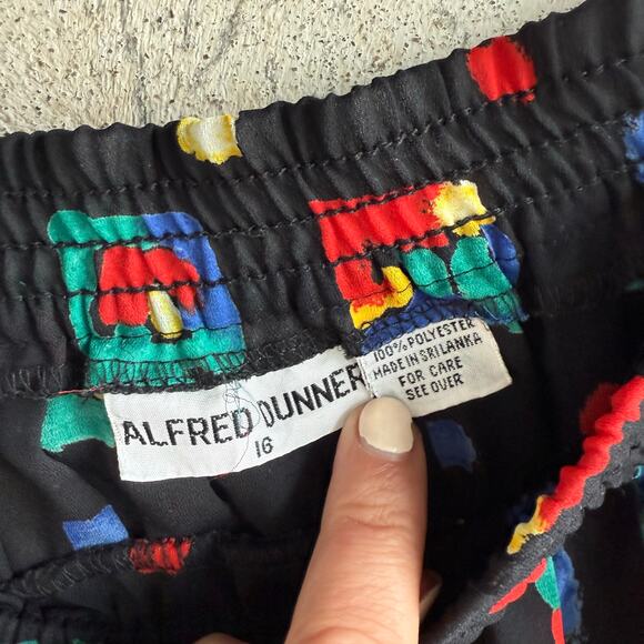 Vtg 90s Matching Set Alfred Dunner Geometric Blouse + Midi Skirt Womens 16 Art - Picture 10 of 15